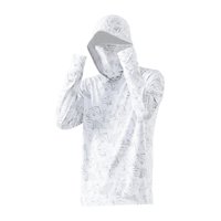 Ioensy - Sudadera Con Capucha Y Protección Solar Para Hombre, Fina Protección Contra Sarpullidos Para Pescar Al Aire Libre, Verano, Xxxl, Color Blanco