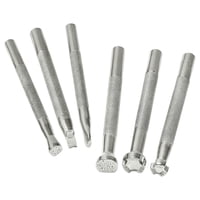 Magideal - 6 Uds Herramientas De Estampado De Cuero Patrones Punzón De Sello Artesanía De Cuero Hobby Herramientas De Tallado De Cuero Para Trabajo De Cuero Diy