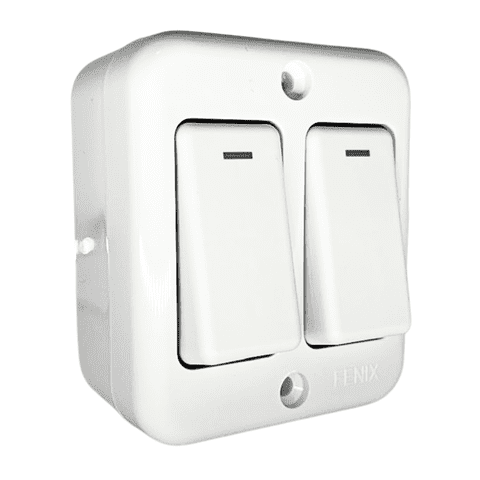 Interruptor Casquete Sobrepuesto Doble 16A 250V Fenix Packx3
