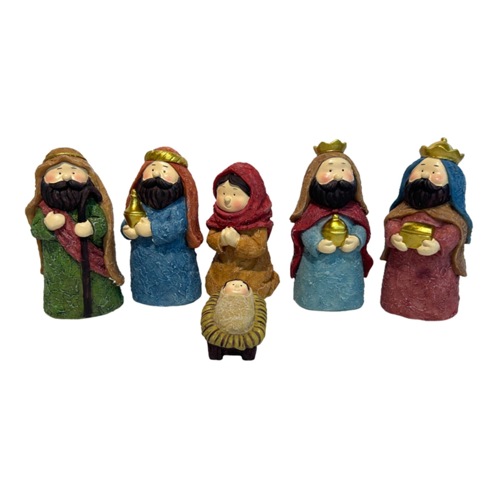 Set De 6 Piezas Pesebre De Poliresina Holiday Time