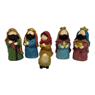 Set De 6 Piezas Pesebre De Poliresina  Holiday Time