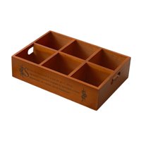 Magideal - Bandeja Divisora De Madera Para Servir Secos Con Asa, Soporte Multifuncional Para Joyas, Contenedor Para Servir Dulces Para Fiestas En La Encim 325 X 225 X 8 Cm