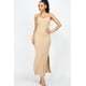 thumbnail image 1 of Vestido Largo De Tirantes Con Abertura Lateral Acanalada, 1 of 2
