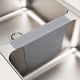 thumbnail image 2 of Silla del fregadero, estera del fregadero de la cocina, estera protectora del divisor, sin olor, súper suave, sin manchas, 2 piezas (gris + negro), 2 of 3