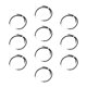 thumbnail image 2 of 10 Piezas De Pulsera De Cordón Trenzado De Nailon, Hallazgos, Pulsera De Cuerda De Moda, Negro, Plata, 2 of 5