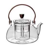 Bothyi - Tetera De Cristal De 1L, Tetera Transparente Para Estufa, Tetera Para Hotel, Barbacoa, Camping