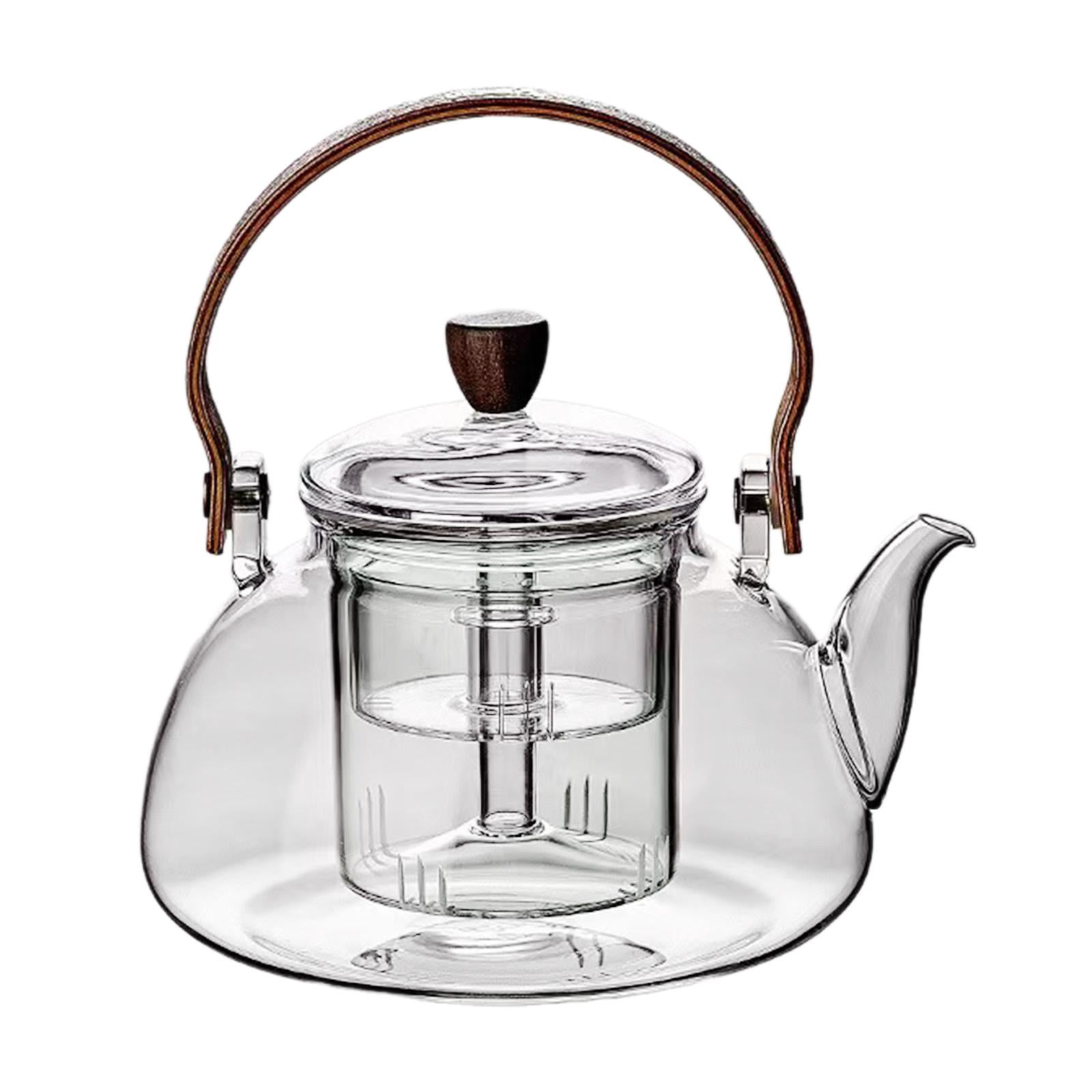Bothyi - Tetera De Cristal De 1l, Tetera Transparente Para Estufa, Tetera Para Hotel, Barbacoa, Camping