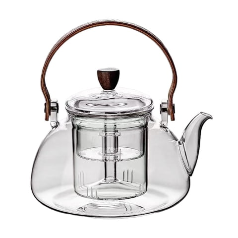 Bothyi - Tetera De Cristal De 1L, Tetera Transparente Para Estufa, Tetera Para Hotel, Barbacoa, Camping