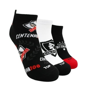 Top - Calcetines Tobilleros Algodón Niños Colo-Colo Pack 3 C1