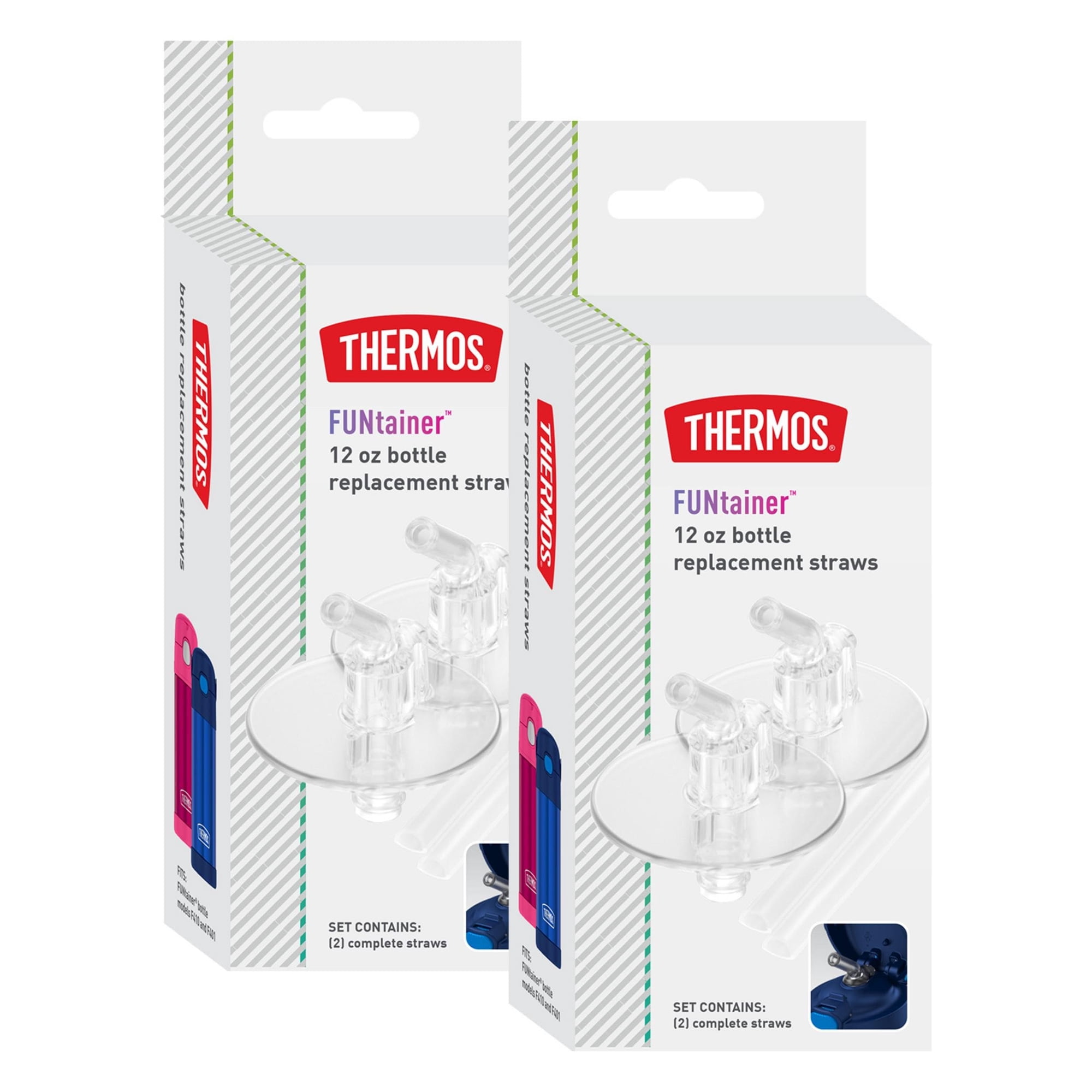 Thermos - Termo Funtainer Para Niños, Botella De Agua Aislada De 350 Ml, Paquete De 2