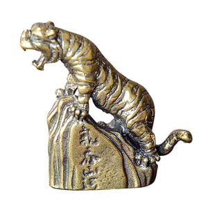 Bothyi - Mini Estatua De Tigre, Artículos De Bronce, Figura De Acción, Escultura, Decoración De Regalo