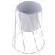 thumbnail image 4 of Planta de hierro Soporte Jardinera Jardinera suculenta Estante Estante para macetas Negro L B Blanco, 4 of 5