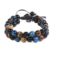 Brazalete Unisex Gino Rodinis B502 | Beige/Negro/Azul