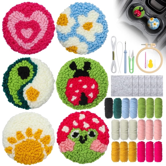 Kit de bordado Longan Craft – 6 diseños – Set para principiantes