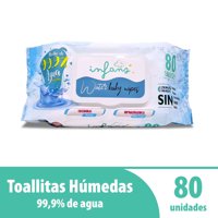 Toallitas Húmedas Water Baby, Baby Wipes 80 Un Infans