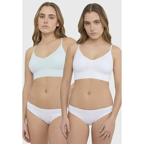 Bipack Peto Mujer Seamless Blanco - Celeste Corona
