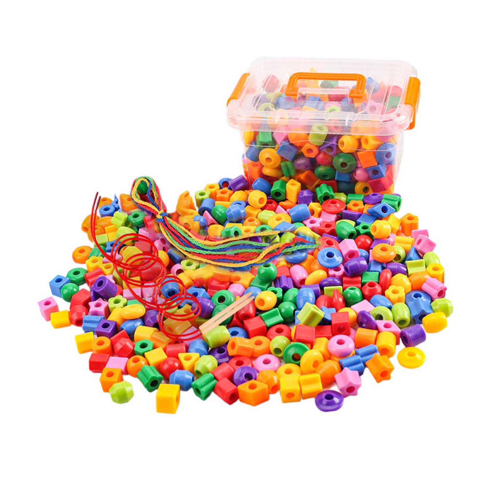 Bothyi - Juguete Para Enhebrar Cuentas Multicolores Para Niños De 3, 4 Y 5 Años, 80 Cuentas