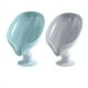 thumbnail image 1 of 2pcs Suction Cup Soap Dish For Bathroom Shower Portable Leaf Soap Holder Plastic Sponge Tray For Kitchen Bathroom Accessories, 1 of 4