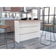 thumbnail image 1 of Isla De Cocina Fendi Blanco Y Castaño 90x120x60 Cm, 1 of 15