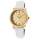 thumbnail image 1 of Reloj Invicta Mujeres 22483 Ángel Blanco de Cuero Genuino Esfera de Oro de Tono 18K Gp Ss, 1 of 3