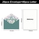 thumbnail image 2 of Juego de papelería y sobres con diseño floral: 40 hojas y 20 sobres para escribir cartas, regalo de cumpleaños., 2 of 5
