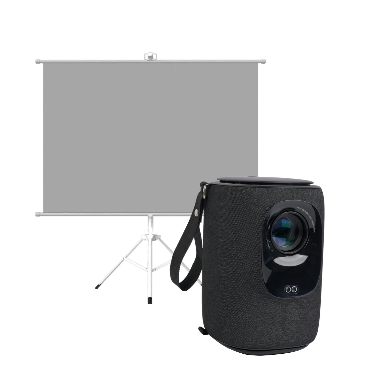 Proyector Portatil Smart Nova 9000lm + Telón 60" Levo Negro