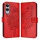 thumbnail image 1 of Funda cartera mariposa para Samsung Galaxy S25 Edge con soporte y ranuras para tarjetas Rojo, 1 of 5