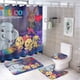 thumbnail image 1 of Canticos-theme 4-Piece Shower Curtain Set with Rugs, Waterproof Bathroom Decor Set Includes Bath Mat, U-Shaped Rug, Toilet Lid Cover and Curtain with Hooks, 1 of 6