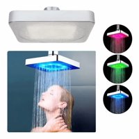 Genericio - Cabezal De Ducha Cuadrado Universal Con Luces Colores
