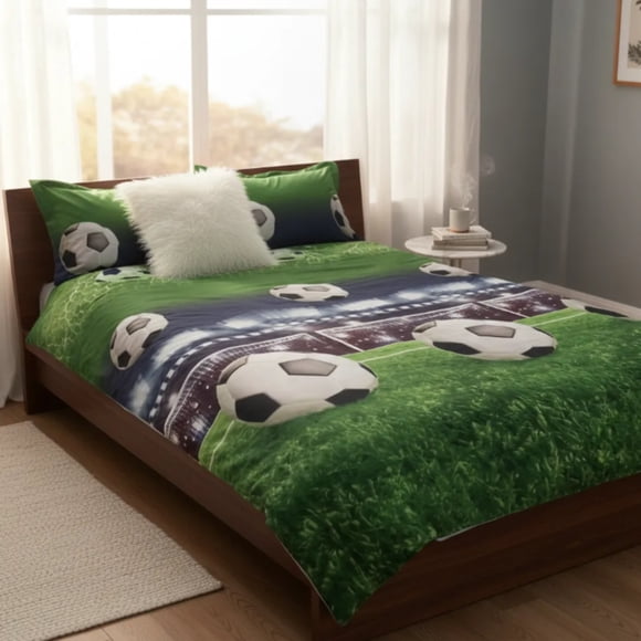 Cubre plumón para cama de 1.5 plazas Futbol