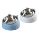 thumbnail image 1 of 2x Comedero Para Gatos Comedero Para Alimentos Elevado Cuencos Protectores Para El Cuello Azul Blanco, 1 of 5
