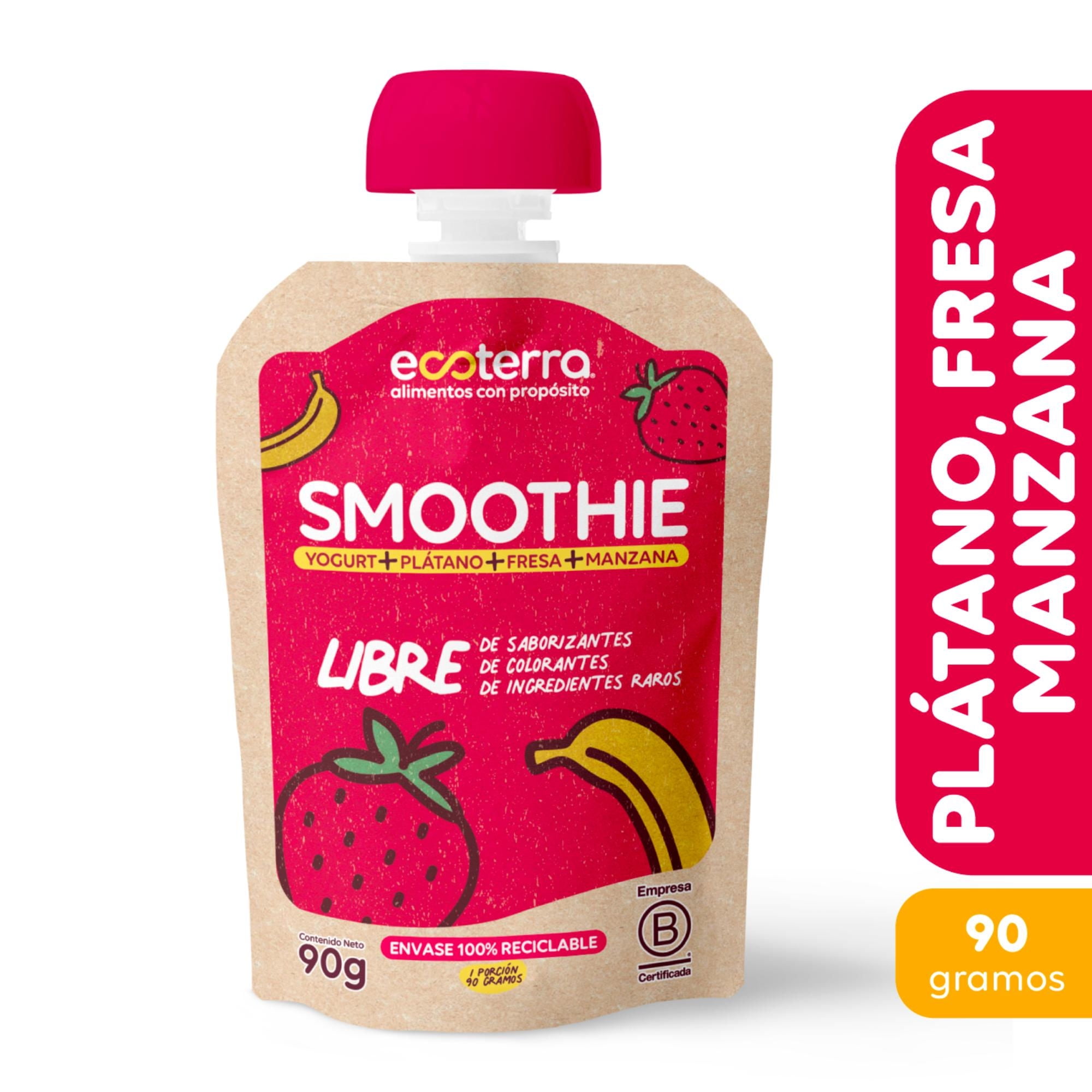 Smoothie Ecoterra Frutilla Plátano 90 G
