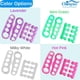 thumbnail image 4 of Separadores de dedos Chiroplax, gel para aliviar los juanetes, 2 pares, color menta, 4 of 6
