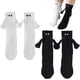 thumbnail image 1 of Calcetines magnéticos de pareja tomados de la mano, regalos divertidos y divertidos (negro, blanco, 2 pares), 1 of 7