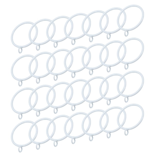 Uxcell 28 Pcs Anillos de Varilla de Cortina de Metal para Hogar Oficina Cortinas Metal 1.8 pulgadas Blanco