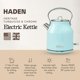 thumbnail image 2 of Hervidor Eléctrico Haden Heritage 1.7L Acero Inoxidable Turquesa, 2 of 9