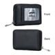 thumbnail image 2 of Cartera de cuero para tarjetas de crédito, con cremallera tipo acordeón, tarjetero RFID, monedero pequeño con ventana para identificación, 2 of 6