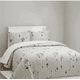 thumbnail image 1 of Cubrecama Sherpa 1.5 Plazas Beige Cuadrille Rosas M901, 1 of 2