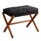 thumbnail image 2 of Taburete De Maquillaje Plegable Con Patas De Madera, Reposapiés Para Cama, Dormitorio, Trabajo, Negro, 2 of 2
