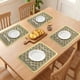 thumbnail image 3 of REGALWOVEN Juego de 6 Manteles Individuales de Cuero para Decoración y Protección de Mesa de Comedor Amarillo 15.7*11.8 pulgadas, 3 of 6