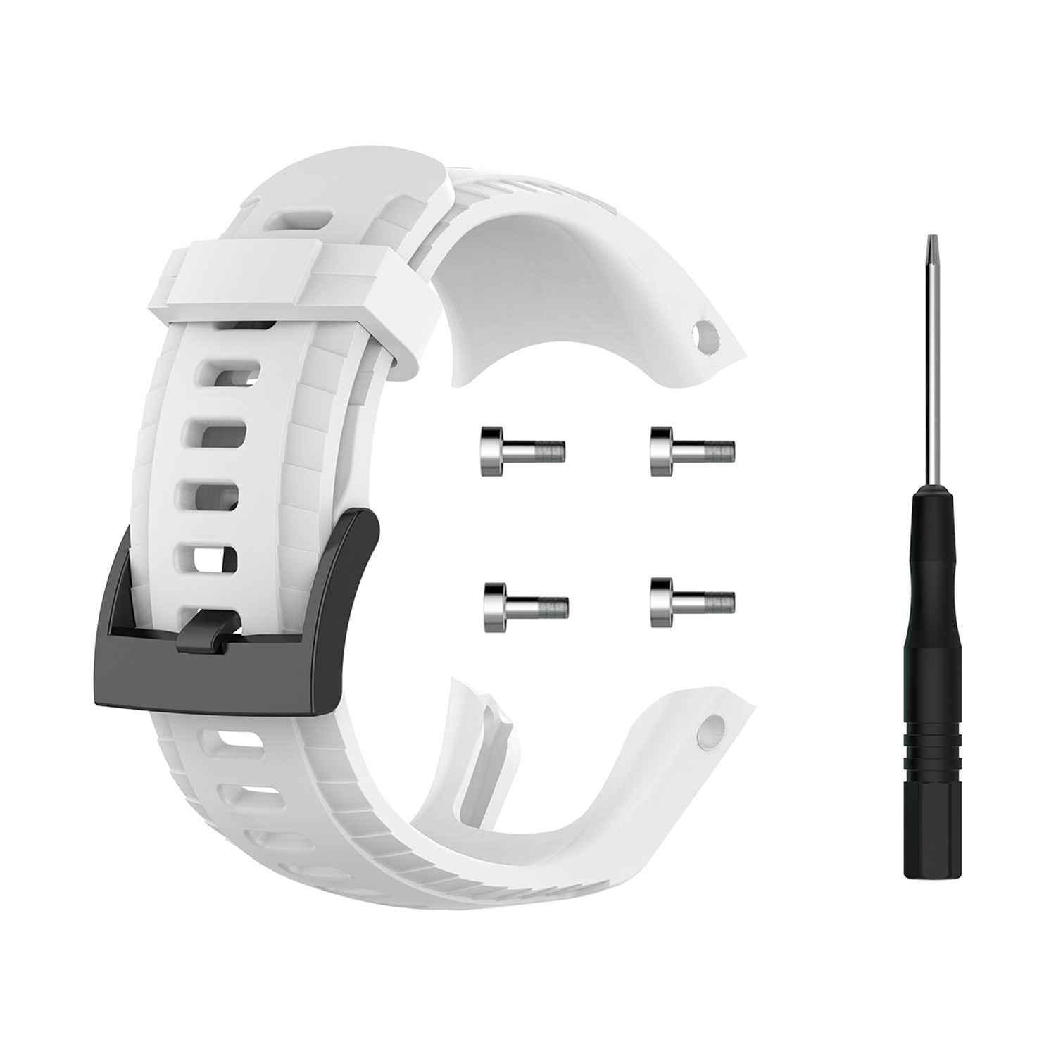 Genérico - Correa Silicona Compatible Con Suunto 5 33mm Blanco