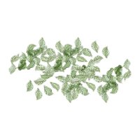 Magideal - 50 X Dijes De Hojas Sueltos Para Decoración, Cuentas Espaciadoras Acrílicas De Moda, Colgantes En Forma De Hoja Para Manualidades, Llaveros Y Collares 11 X 19 Cm