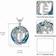 thumbnail image 4 of Collar HESHPAWS Tree of Life con Inicial A-Z Azul, 4 of 5