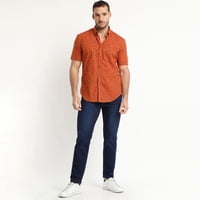 Truval - Camisa Estampada Diseño Mc Naranja