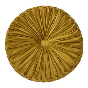 Fliperex - Cojín De Terciopelo Redondo Para Sillón Tela Velvet Dorado