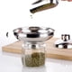 thumbnail image 4 of Embudo de acero inoxidable de boca ancha para conservas, utensilios de cocina, embudo con asa para mermelada, 4 of 8