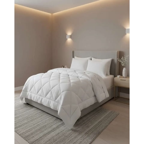 Rouss - Cubrecama Plumón Nordico Delgado 1 Plaza 150X200 Blanco