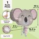 thumbnail image 3 of Piñata azul con forma de panda, koala, animal, tema de la jungla, 3 of 9