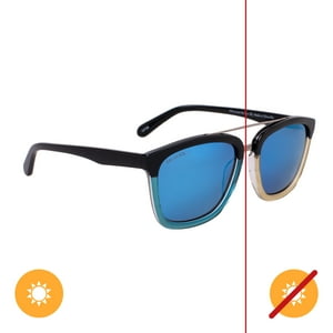 Delsol - Solize Quién Ama El Sol - Negro Y Transparente A Azul De Para Unisex - Gafas De Sol