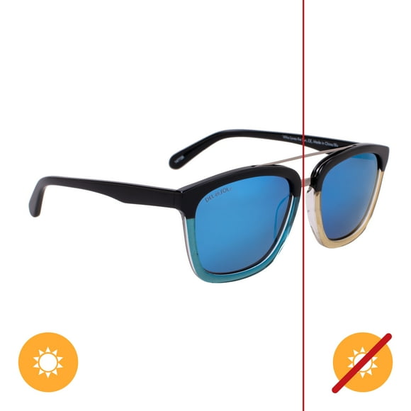 Gafas de Sol Delsol Solize Negro y Transparente a Azul